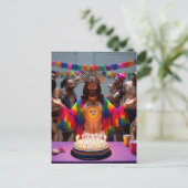 Kleurrijke Grappige Gelukkige Verjaardag Jezus Briefkaart (Staand voorkant)