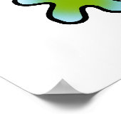 Kleurrijke grappige hagedis poster (Hoek)