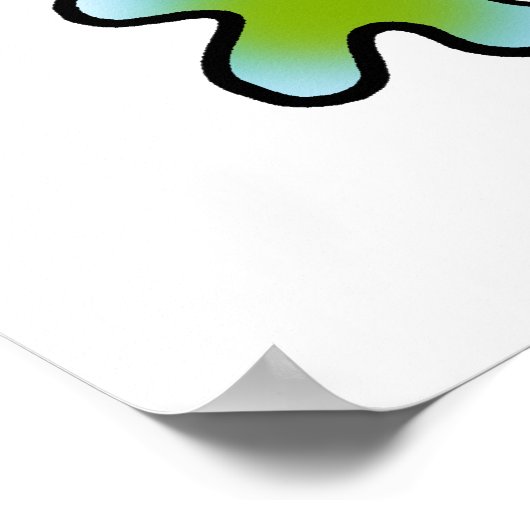 Kleurrijke grappige hagedis poster (Hoek)