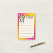 Kleurrijke grappige Kat om te doen lijst Post-it® Notes (Op bureau)