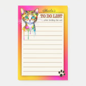 Kleurrijke grappige Kat om te doen lijst Post-it® Notes (Voorkant)