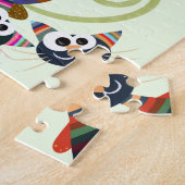 Kleurrijke grappige katten legpuzzel (Zijkant)