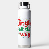 KLEURRIJKE GRAPPIGE KERSTUITSPRAAK WATERFLES (Achterkant)