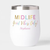 Kleurrijke Grappige Midlife Goede Vibes 50e Verjaa (Achterkant)