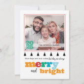 Kleurrijke grappige moderne vrolijke en heldere re feestdagenkaart (Voorkant)