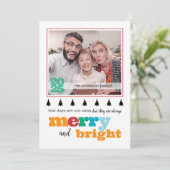 Kleurrijke grappige moderne vrolijke en heldere re feestdagenkaart (Staand voorkant)