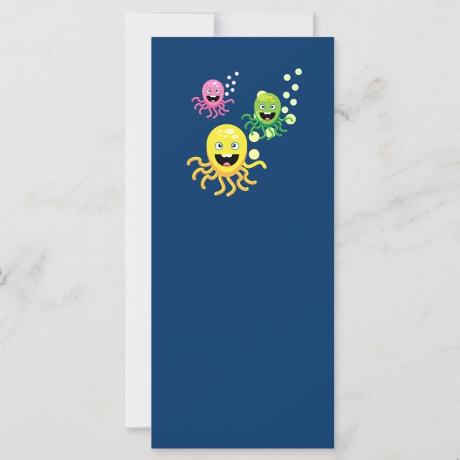 Kleurrijke grappige octopi (Voorkant)
