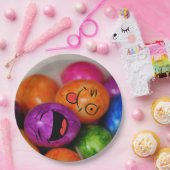 Kleurrijke grappige paaseieren papieren bordje (Feest)