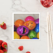 Kleurrijke grappige paaseieren servet (Insitu)