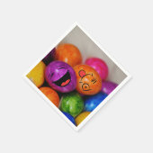Kleurrijke grappige paaseieren servet (Hoek)