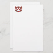 Kleurrijke grappige schedel briefpapier (Voorkant / Achterkant)