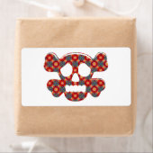 Kleurrijke grappige schedel etiket (Insitu)