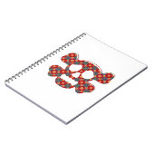 Kleurrijke grappige schedel notitieboek (Linkerzijde)