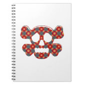 Kleurrijke grappige schedel notitieboek (Voorkant)