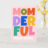 Kleurrijke Grappige Typografie Moederdag Foto Kaart (Gele Bloem)