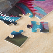 Kleurrijke grappige vriendelijke draak voor kinder legpuzzel (Zijkant)