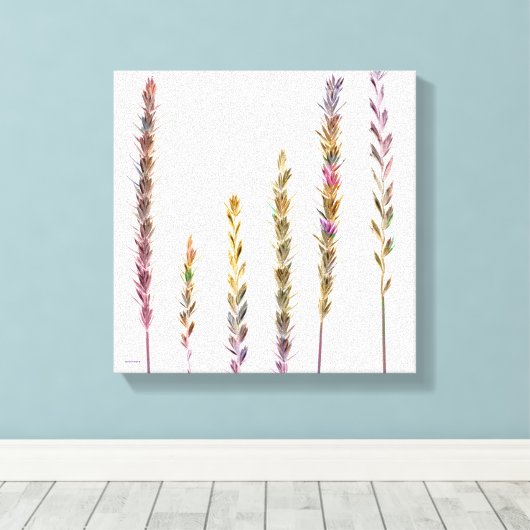 Kleurrijke grassen canvas afdruk (Insitu (Houten vloer))