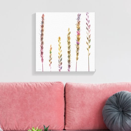 Kleurrijke grassen canvas afdruk (Insitu (Woonkamer))