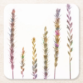 Kleurrijke grassen kartonnen onderzetters