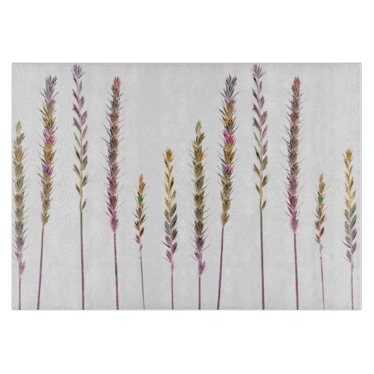 Kleurrijke grassen snijplank (Voorkant)