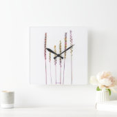 Kleurrijke grassen vierkante klok (Huis)