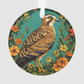 Kleurrijke Grauwe Kiekendief vogel Ornament (achterkant)