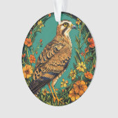 Kleurrijke Grauwe Kiekendief vogel Ornament (voorkant)