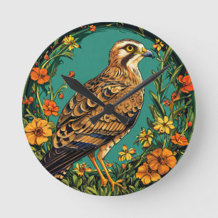 Kleurrijke Grauwe Pijlstormvogel Vogel Ronde Klok