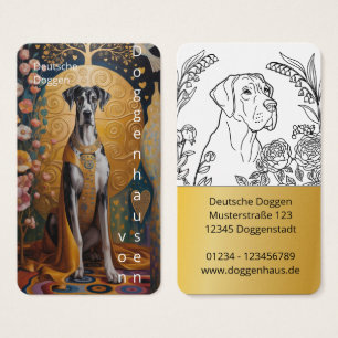 Kleurrijke Great Dane Zakelijke Kaarten Visitekaartje