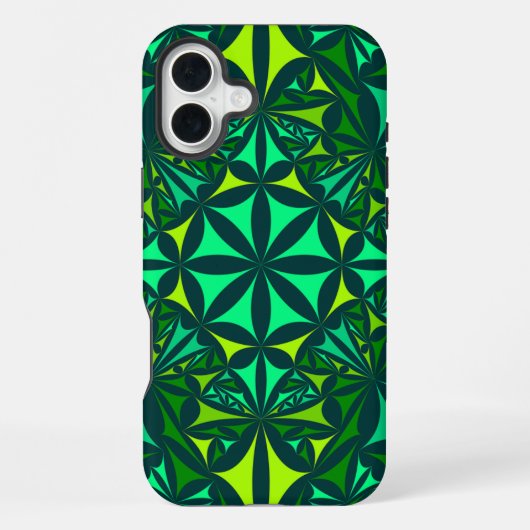 Kleurrijke Gren Kaleidoscoop iPhone Hoesje (Achterkant)