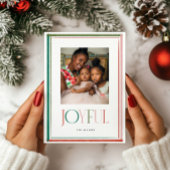 Kleurrijke grens vreugdevolle vakantie fotokaart feestdagenkaart