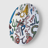 Kleurrijke Griekse letters Grote Klok (Hoek)