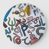 Kleurrijke Griekse letters Grote Klok (Voorkant)