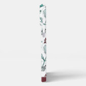 Kleurrijke grienery florale patroon, gepersonalise iPhone hoesje (Linkerkant)