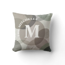 Kleurrijke grijze abstracte cirkels familiemonogra