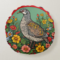 Kleurrijke Grijze Patrijs Artistieke Wilde Vogels 