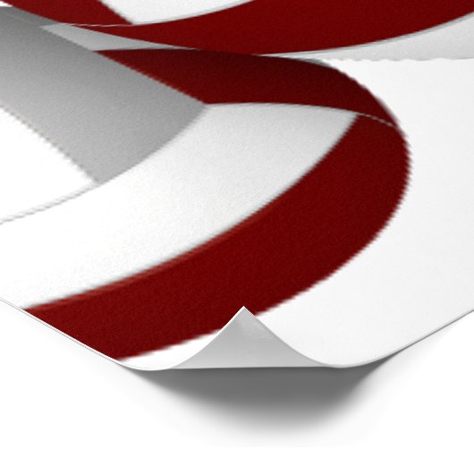 kleurrijke grijze volleybal verjaardagsfeest welko poster (Hoek)