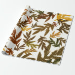 Kleurrijke Gril Herfst Herfst Roestige Bladeren Fe Cadeaupapier<br><div class="desc">cadeaupapier</div>