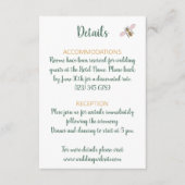 Kleurrijke grillige bloemen bruiloft informatiekaartje (Voorkant)