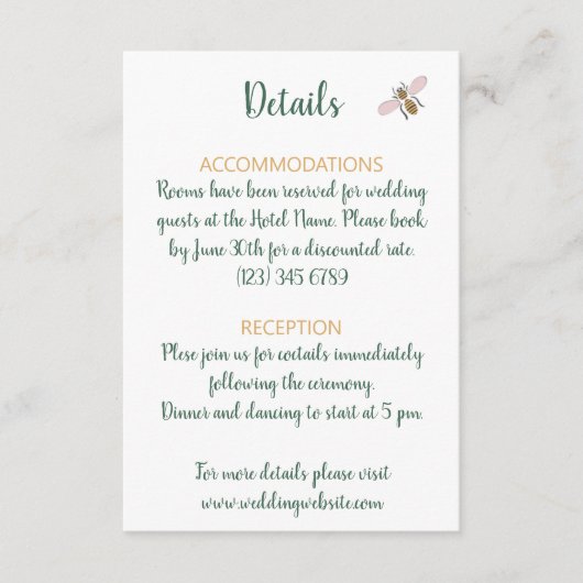 Kleurrijke grillige bloemen bruiloft informatiekaartje (Voorkant)