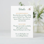 Kleurrijke grillige bloemen bruiloft informatiekaartje (Staand voorkant)