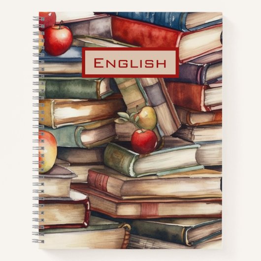 Kleurrijke grillige boekenliefhebbers notitieboek (Voorkant)