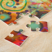 Kleurrijke grillige BoHo Geniet van de kleine ding Legpuzzel (Zijkant)