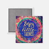 Kleurrijke grillige Boho Little Things-inspiratie Magneet (Voorkant / Achterkant)