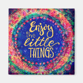 Kleurrijke grillige Boho Little Things-inspiratie Magneet (Voorkant)