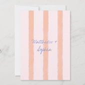 Kleurrijke grillige hand geschreven bruiloft kaart (Achterkant)