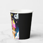 Kleurrijke grillige kegel ijs verjaardag papieren bekers (Links)