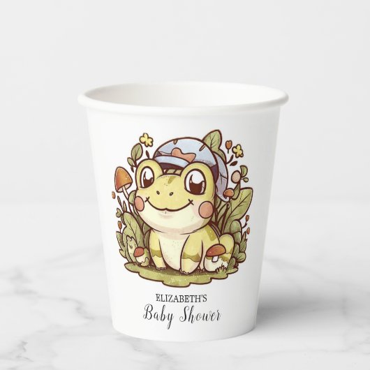 Kleurrijke grillige kikker Baby shower Papieren Bekers (Voorkant)