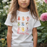 Kleurrijke grillige magische Schattigee feeën Verj T-shirt<br><div class="desc">Schattigee grillige waterverf illustraties van een levendige reeks kleurrijke elfjes met aanpasbare tekst "Verjaardagsfee".</div>