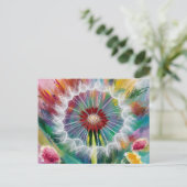 Kleurrijke grillige paardenbloem briefkaart (Staand voorkant)